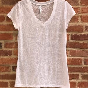 Sheer White Animal Print Top